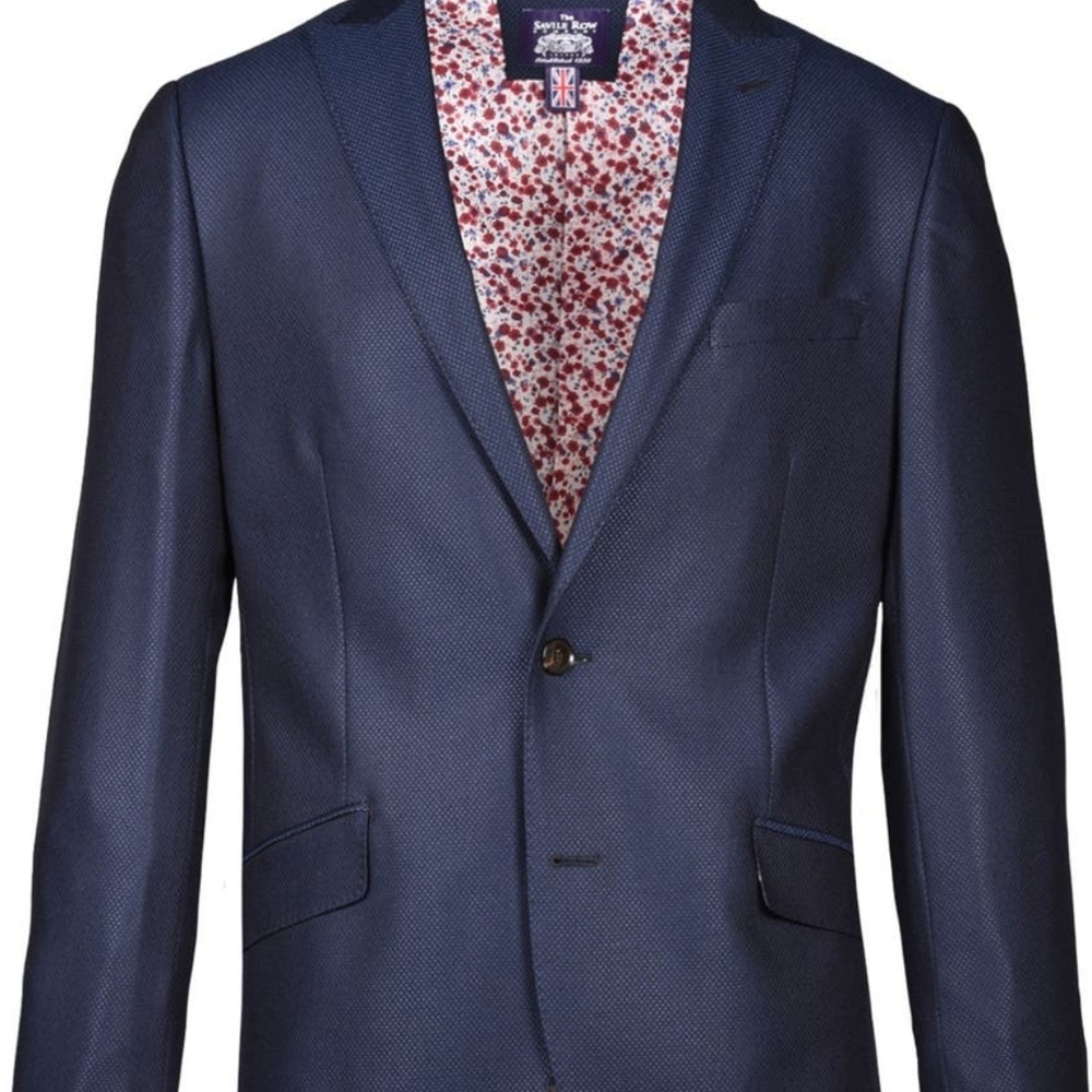 Sophisticated Navy Blazer with Floral Lining